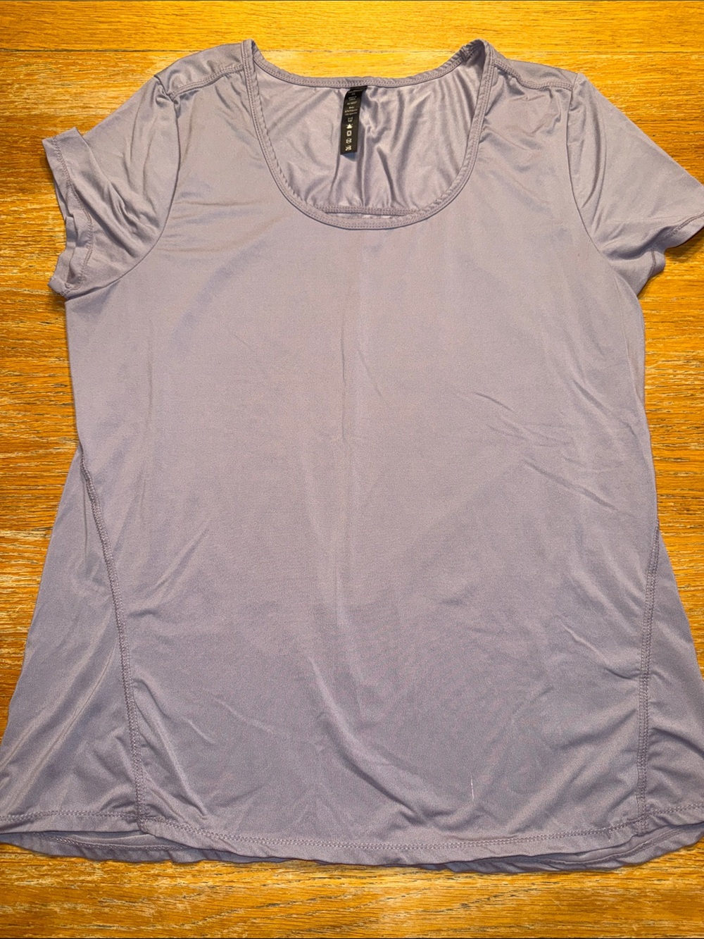 90 Degree By Reflex Dusty Lavender Scoop Neck Short Sleeve Tee